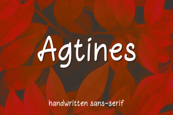 Agtines: A Modern Handwritten Font for Editorial Design and Digital Publishing