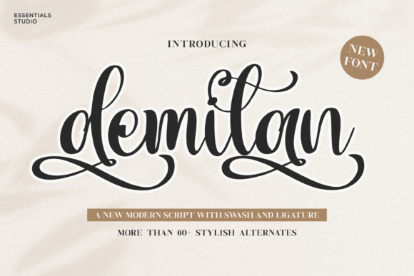 Demilan: A Graceful Script Font for Elegant Editorial Design
