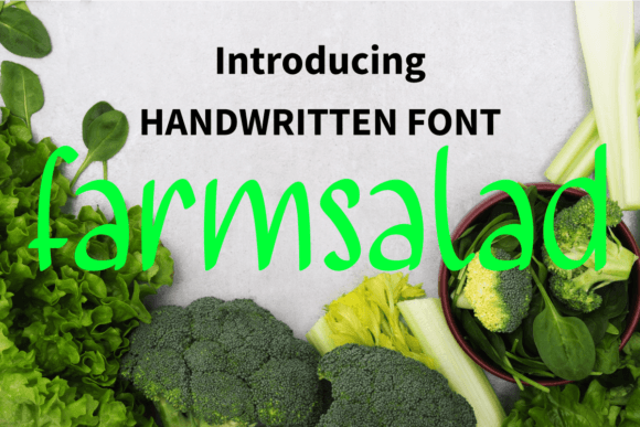 Farmsalad: A Whimsical Handwritten Font for Digital Designers