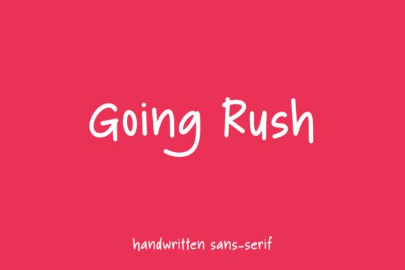 Going Rush: A Minimalist Handwritten Font for Modern Web Design
