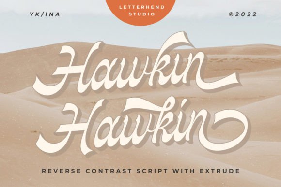 Hawkin: A Script Font That Elevates Editorial Design with Reverse Contrast