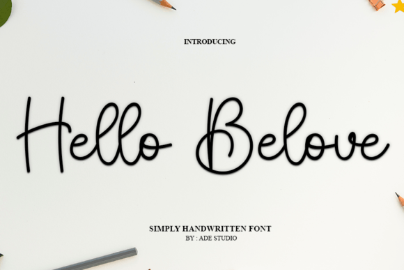 Hello Belove: A Handwritten Font for Romantic Editorial Design