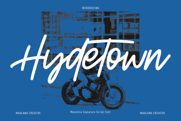Hydetown: A Modern Script Font for Crafters and Product Designers