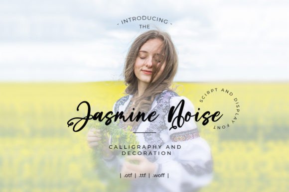 Jasmine Noise Brush: A Stylish Signature Font for Digital Branding