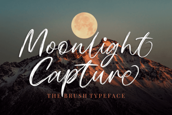 Moonlight Capture: A Dazzling Script Font for Crafters & Makers